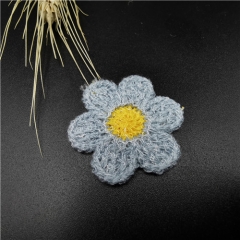 Blue Flower Embroidered kids trim Patch For Garment 2020