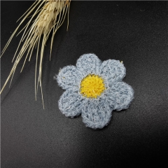 Blue Flower Embroidered kids trim Patch For Garment 2020