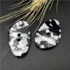 hotsale black special-shaped resin 2 holes button