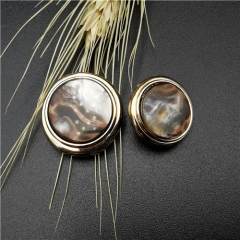 fashion round shank alloy button for garment