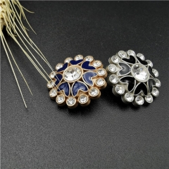 flower shape with diamond jeans metal button