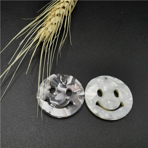 smile face plastic button for garment