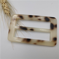 fashion beige leopard-print resin buckle 2020