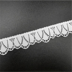 white fancy elastic lace 2020