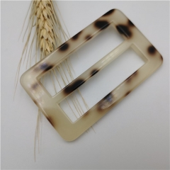 fashion beige leopard-print resin buckle 2020