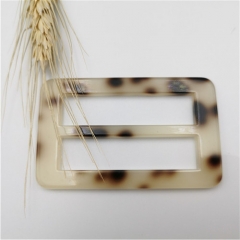 fashion beige leopard-print resin buckle 2020