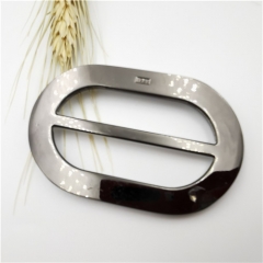 white oval metal buckle for garment