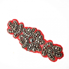 hot sale embroidered hand made beaded patch