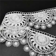 wave polyester french embroidered lace