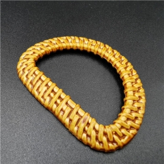 hot sale faux rattan D shape belt buckle