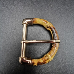 high quality bamboo D belt buckle