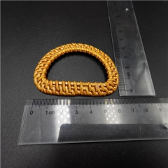 hot sale faux rattan D shape belt buckle