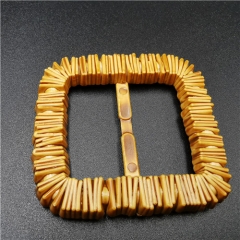 hot sale faux wood belt buckle