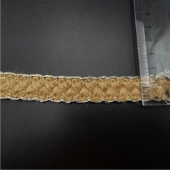 bilateral braid wool metallic lace webbing