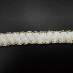 bilateral braid wool metallic lace webbing