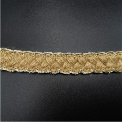 bilateral braid wool metallic lace webbing