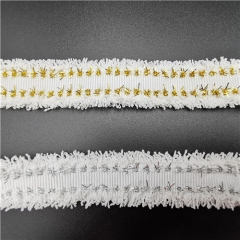 metallic yarn lace woven webbing tape