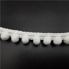 hot sale small white pompom lace trimming