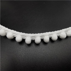 hot sale small white pompom lace trimming