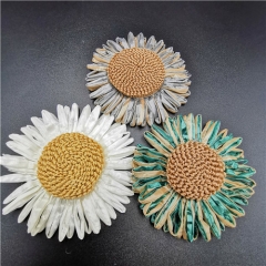 Hot sale paper sunflower garment decoration trimming