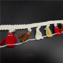 new arrival colorful tassle trimming lace