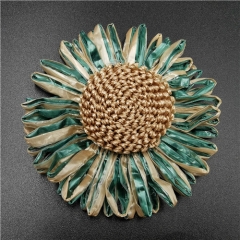 Hot sale paper sunflower garment decoration trimming