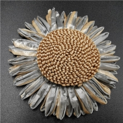 Hot sale paper sunflower garment decoration trimming