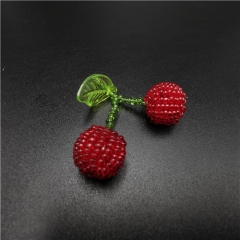 embroidered beaded cherry trimming