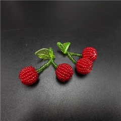 embroidered beaded cherry trimming