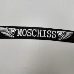 embroidered custom logo waist band webbing