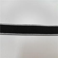 25mm black and white stripe woven waist elastic band