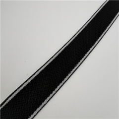 25mm black and white stripe woven waist elastic band