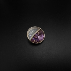 new fashion purple stone jewelry button