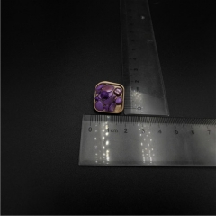 purple square jewelry button