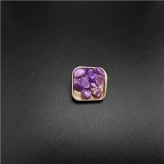 purple square jewelry button