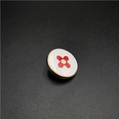 2cm round metal button