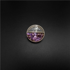 new fashion purple stone jewelry button