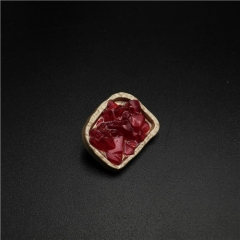 red stone jewelry shank button