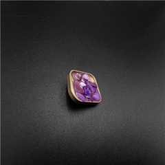 purple square jewelry button