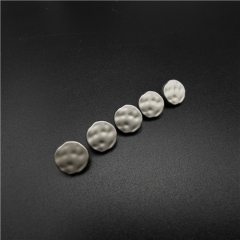 1cm matte silver tops button，silver metal shank buttons