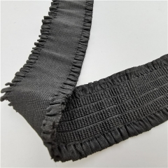 wholesale double pleated black elastic tape