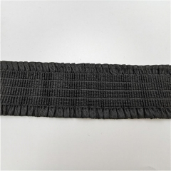 wholesale double pleated black elastic tape