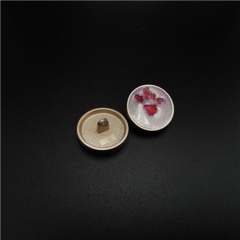 red stone round antique metal buttons for women clothing