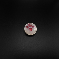 red stone round antique metal buttons for women clothing