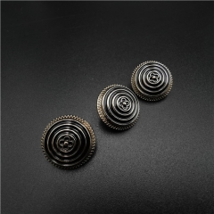 black round metal alloy buttons for clothes