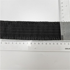 wholesale double pleated black elastic tape