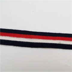 polyester stripe twill three coloful ribbon french tape