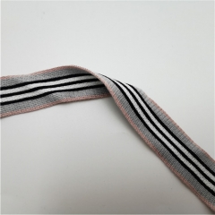 garment accessories polyester knitting stripe ribbon