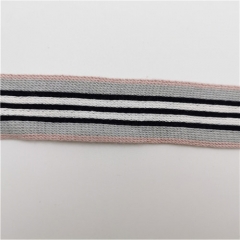 garment accessories polyester knitting stripe ribbon