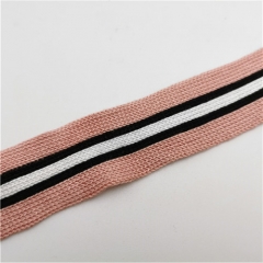 stripped polyester knit web tape for garment